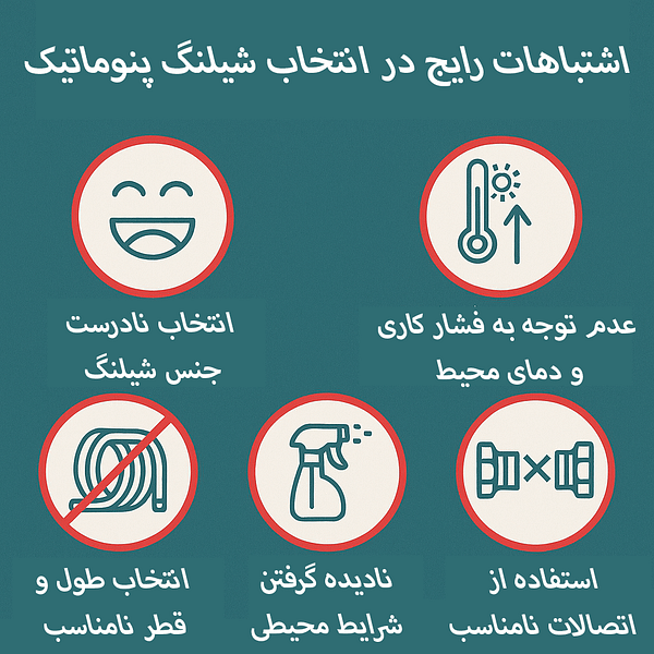 اشتباهات رایج در انتخاب شیلنگ پنوماتیک